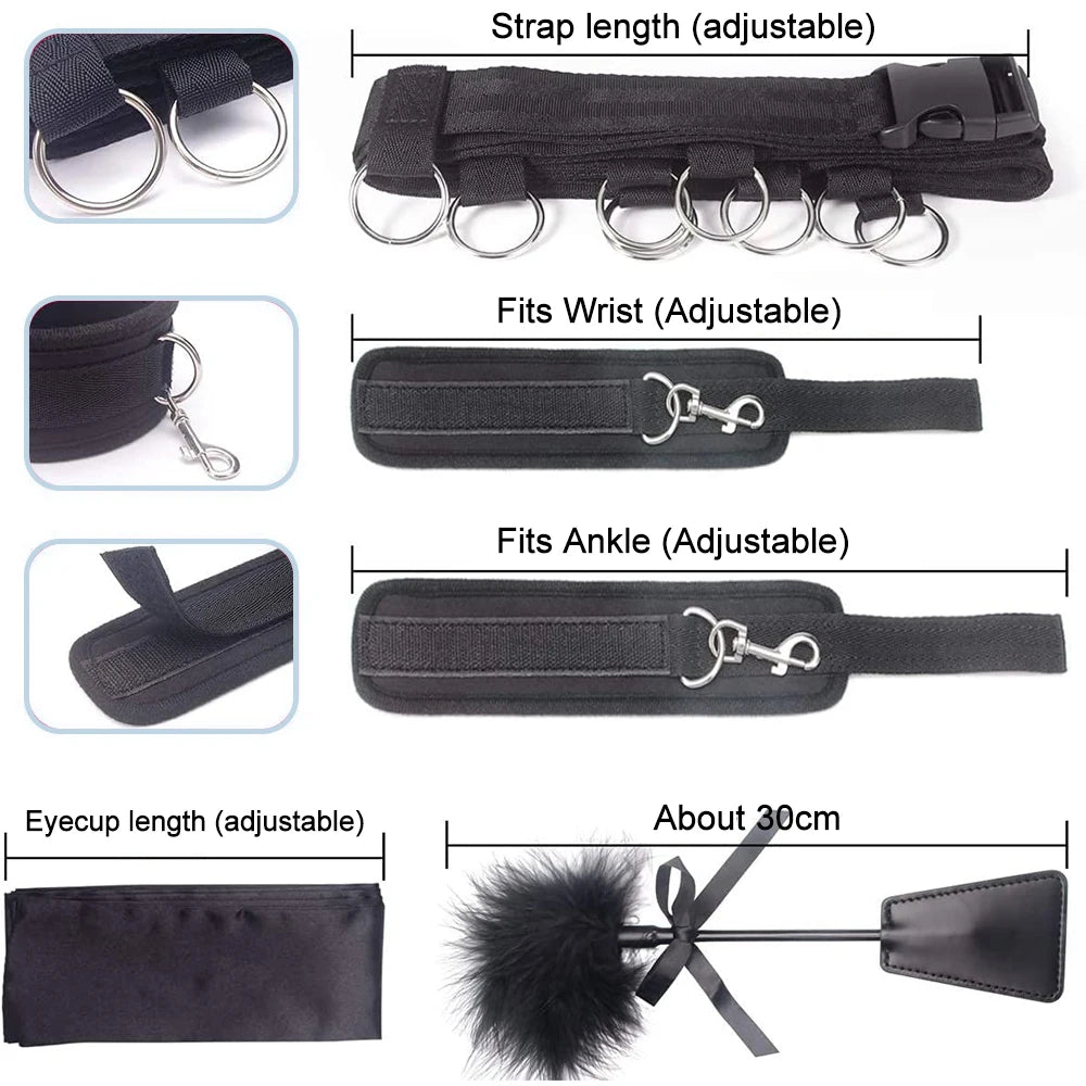 Adult Handcuffs and Shackles Fun Games Bondage Suits Bondage Belts Leg-opening Sex Toys Couple Sex Games Sex Accessories Sex Toy