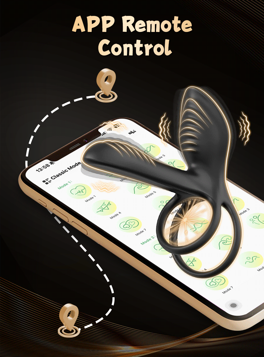 NEW Wireless Bluetooth Vibrating Penis Ring Men Delay Ejaculation Cock Ring Vibrator Clitoris G Spot Stimulation Sex Toys for Couple Adults 18+
