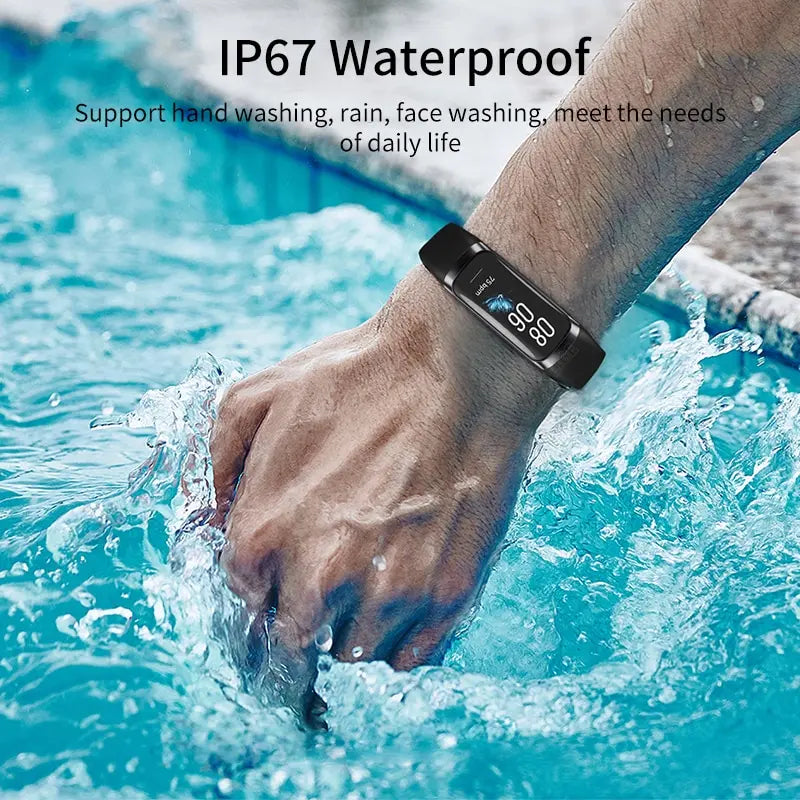 LIGE Amoled Smart Watch Men Smart Band Women Heart Rate Blood Smartwartch Waterproof Smart Bracelet Sport Fitness Tracker