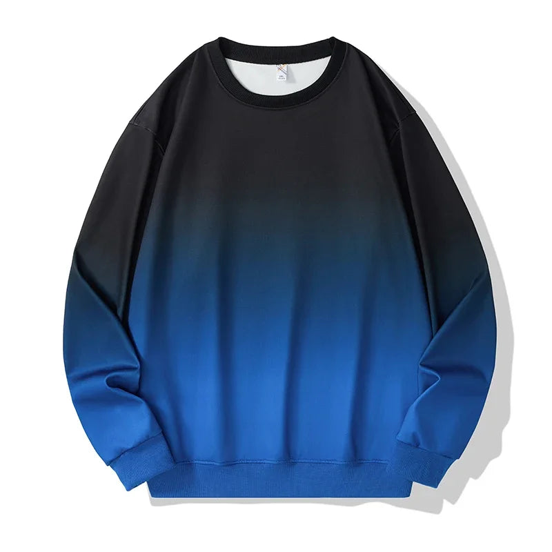 NEW Arrivals XL-7XL Plus Size Sweatshirt 110-180kg 5XL 6XL 7XL Gradient Loose Pullovers Long Sleeve T-Shirt Tee Oversized Tops Big Size Chubby Curvy Men Sports Clothing