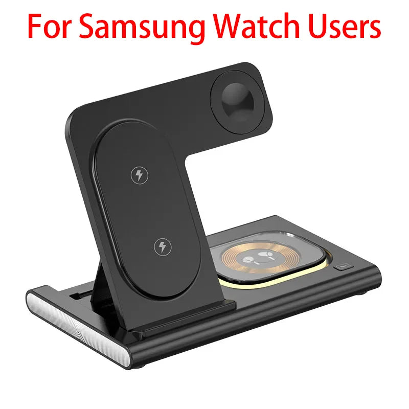 NEW Arrivals 300W Foldable 3 In 1 Wireless Charger Stand Pad Desktop Fast Charging Station For iPhone 16 15 14 13 Samsung Apple Watch Air Pods Mobile Phones Accessories Electronic Supplies