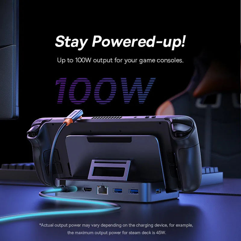 USB C Docking Station for Steam Deck Switch 6-in-1 Set Type C to 4K-60Hz HDMI-Compatible Gigabit Ethernet USB 3.0 Internet Hub Mobile Cell Phones Products Electronics Supplies