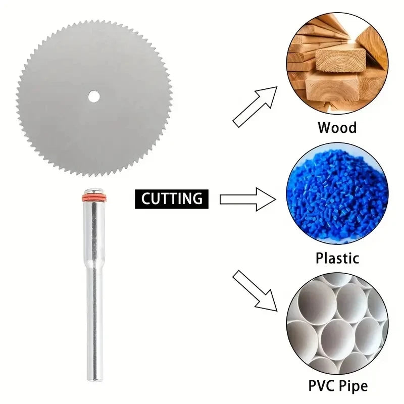 NEW 11PCS Set Mini Circular Saw Blade Set Precision Woodworking Cutting Disc with 1 Rod 22mm 25mm 32mm for Cutting Wood Metal
