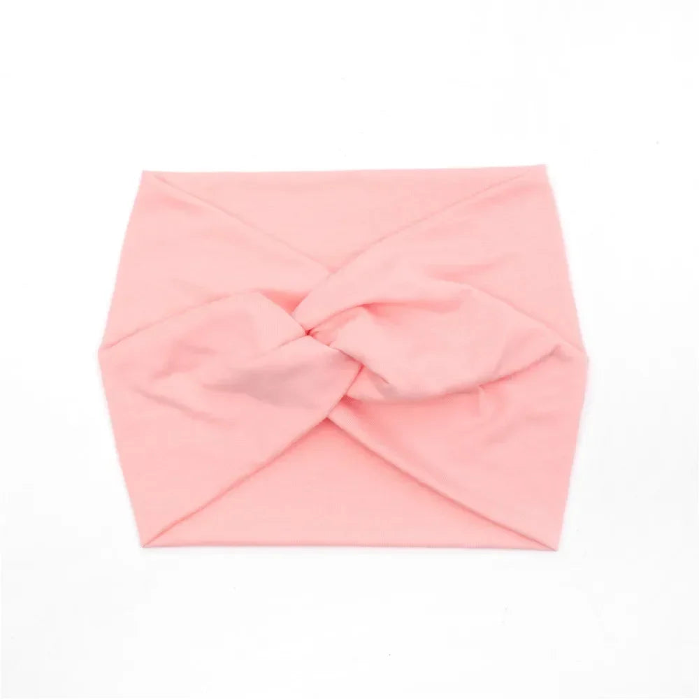 NEW Arrivals 44 Colors/Patterns Sports Elastic Wide-Brimmed Headband Unisex Solid Color Knotted Soft Anti-Slip Warm Turban Bandana Elastic Hairband Ladies Girls Fashion Apparel Accessories Clothing Supplies