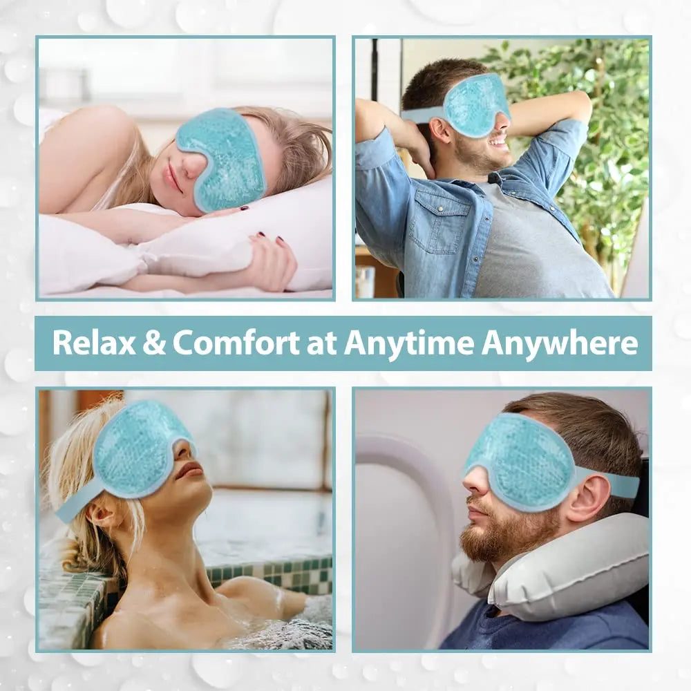 NEW Arrivals 2PCS Set 4 Colors Cold/Hot Use Cooling Gel Eye Mask Reusable Cold Eye Mask for Puffy Eyes, Eye Ice Pack Eye Mask with Soft Plush Backing for Dark Circles Ladies Beauty Salon Spa Supplies
