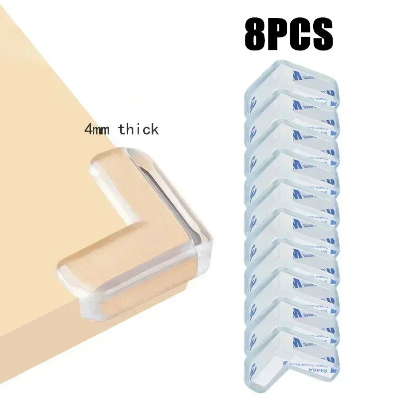 NEW Arrivals 1OPCS Corner Guards Set + 3M Transparent PVC Baby Protection Strip with Double-Sided Tape Anti-Bumb Kid Safety Table Edge Furniture Guard Corner L Protectors