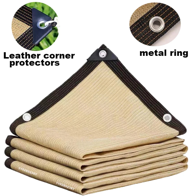 NEW Arrivals 4 Colors 90% Shading HDPE Beige Sunshade Net Garden Plant Shed Shading Sail UV Protection Outdoor Camping Beach Pergola Sun Cover Swimming Pool Awning