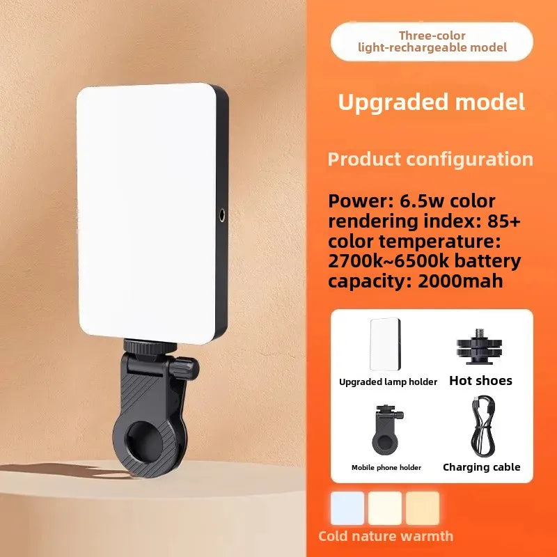 NEW Arrivals Cross-Border Mobile Phone Live Broadcast Video Camera Flashlight LED Flashing Light Bulb VLOG Light For Video Conferences Mobile Phones Accessories