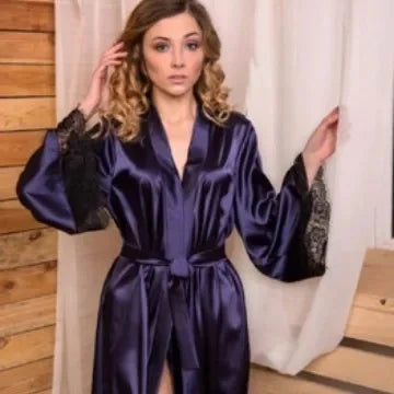 NEW S-2XL Sexy Luxury Silk Robe for Women Large Size Fun Underwear Sleep Dress Trendy Nightgown Comfortable Soft Material Home Wear Robes