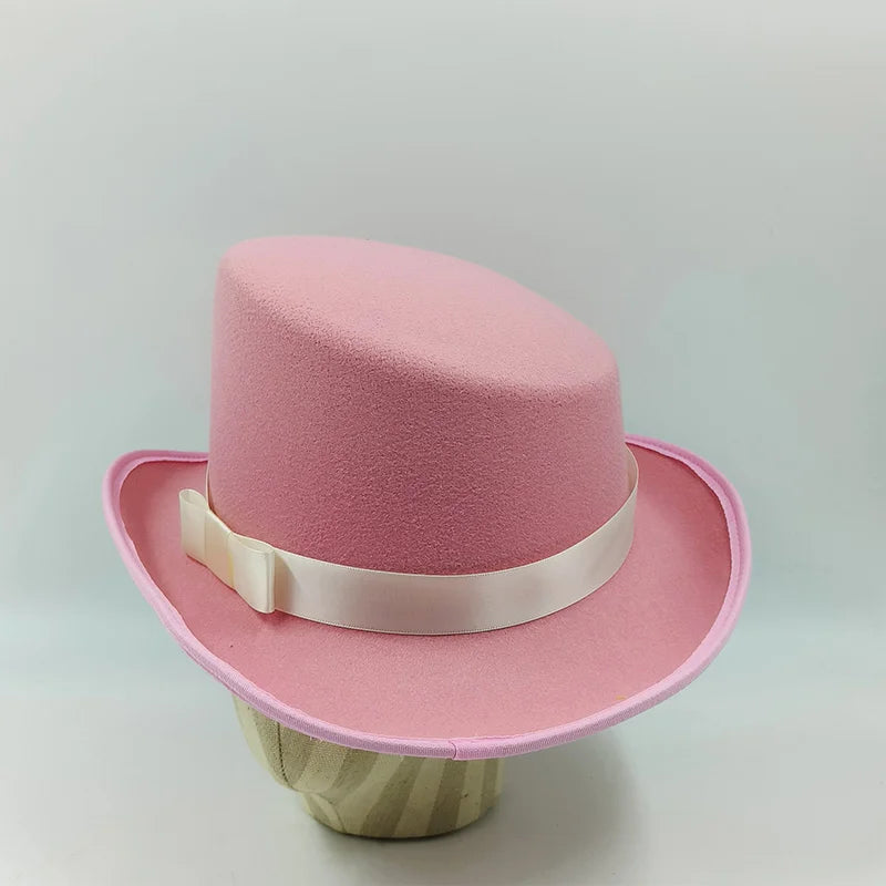 NEW Arrivals British President Men Luxury Top Hat Presidential High Hat British jazz Top Multi-Colors Hats Gentleman Evening Wedding Party Flat Felt Hat Formal Tuxedos Costume Apparel Accessories Male Luxury Fashion Clothing