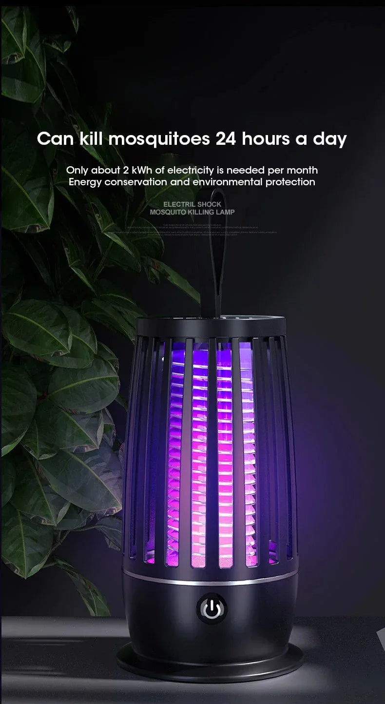 NEW Arrivals Portable Electronic Mosquito Killer Terminator Lamp Anti-Mosquito Lamp Mosquito Repellent Home Indoor Outdoor Camping Beach Balcony Garden Insects Flies Electronic Trap