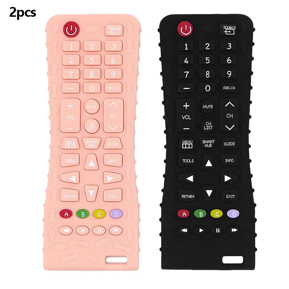 NEW Arrivals 4PCS Set New Baby Teethers Remote Control Modeling Silicone Teething Training Toys Children's Sensory Educational Toys Gift Sets