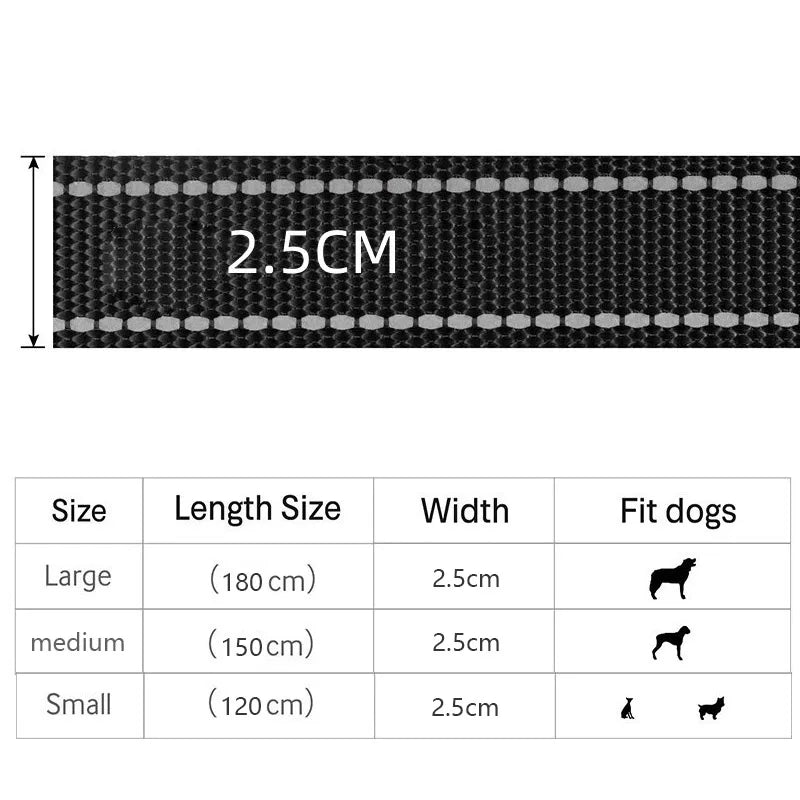 NEW Arrivals 9 Colors 1.2/1.5/1.8m Two Handle Heavy Duty Double Handle Nylon Dog Leash For Training Control Guard Rope Walking Cats Dogs Harness Lead Pets Accessories