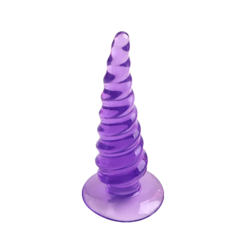 Sexy rotating pagoda transparent sucker backyard anal plug beads supplies shared by men and women to stimulate couples' sex toys