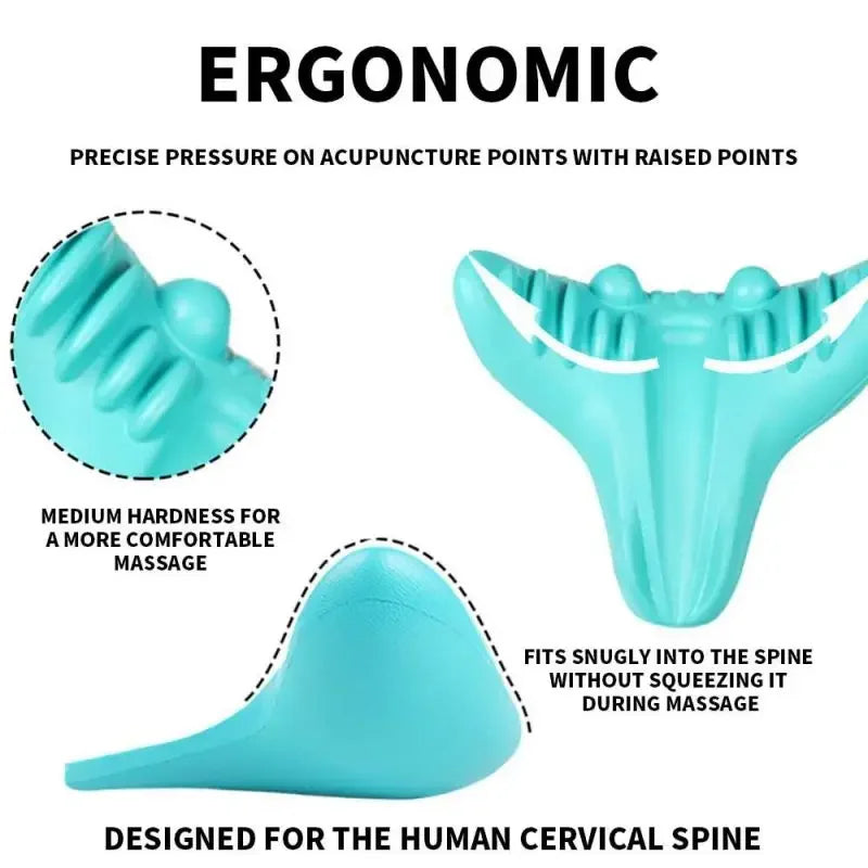 NEW Arrivals 4 Colors Pain Relief Cervical Spine Alignment Neck Shoulder Stretcher Relaxer Cervical Chiropractic Traction Device Massage Pillow