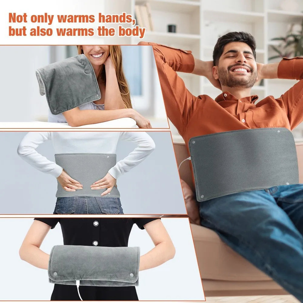 USB Heating Pad Electric Heated Mat Machine-Washable Ultra-Soft Microplush Pad for Back Pain and Cramps Christmas Gift