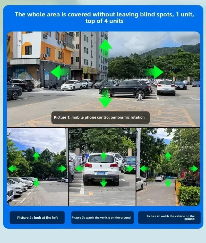 NEW 20MP Surveillance Camera 10K With Four Screens Four Pan Tilt zoom, 360° Panoramic View Home Outdoor Office Factory Wireless Wi-Fi 128GB Network Camera Home Security Supplies