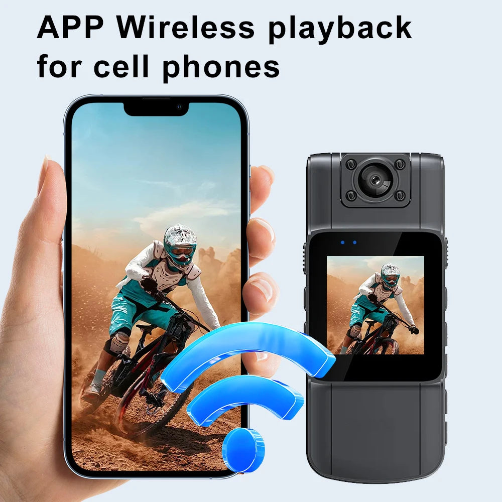 NEW Arrivals 4K 1080P HD WIFI Mini Camera Handheld Back Clip Police Cam Law Enforcement IR Night Vision Smart Portable Camera Car Recorder Accessories Devices Electronics Products
