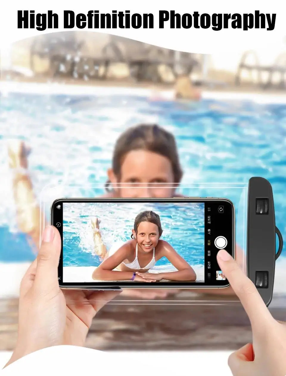 NEW Arrivals Blue/Pink/Black Color Waterproof Phone Case Swimming Water Proof Bag Universal Underwater Phone Protector Pouch PVC Cover for iPhone 14 Samsung Huawei