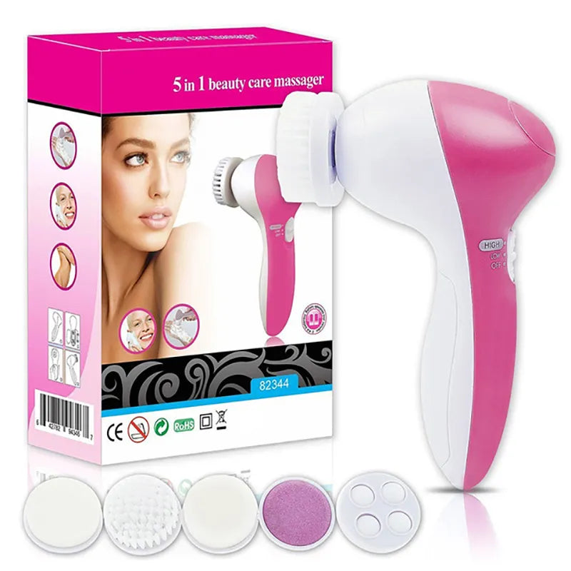 5 in 1 silicone cleanser, Deep Cleanser, pore cleanser, facial massage, skin care, waterproof makeup brush new
