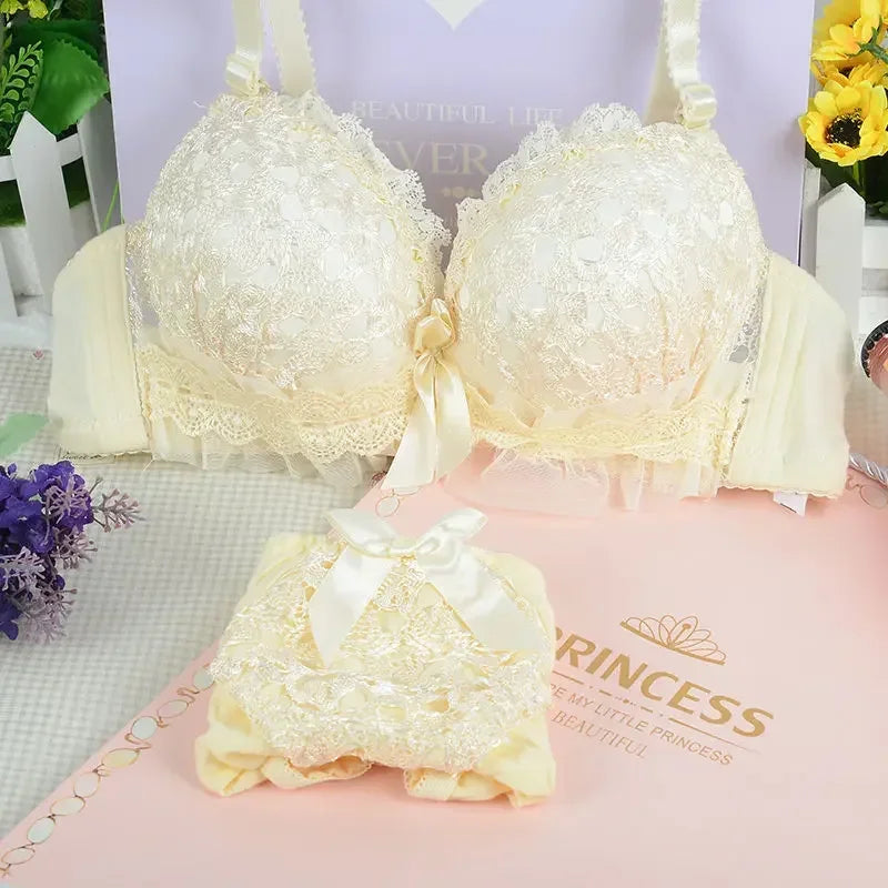 NEW Arrivals 2PCS Set 6 Colors Luxury Women Bra Set Sexy Bralette Sexy Female Underwear Tank Top Underpants Fashion Brassiere Lingerie Set Lady Crop Tops