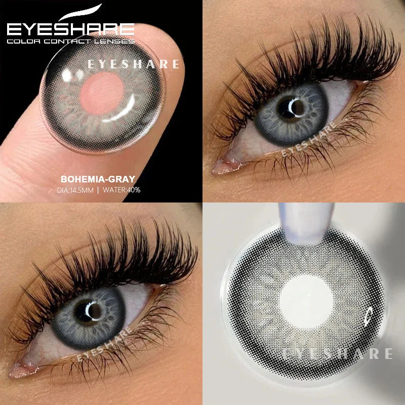 15 Colors/Styles 1 Pair New Natural Color Contact Lenses Brown Lenses Beauty Fashion Gray Pupils Lens Blue Lenses with High Quality Lens Eyewear Accessories Beauty Salon Supplies