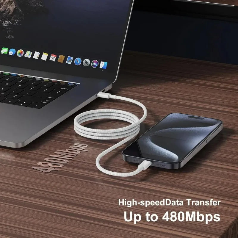 NEW Arrivals 3PCS Set USB C Cable to USB C 100W Fast Charging Charger Cable Supports Fast Charging For iPhone 16 15 Samsung Xiaomi Huawei Mobile Phones Accessories Electronic Supplies