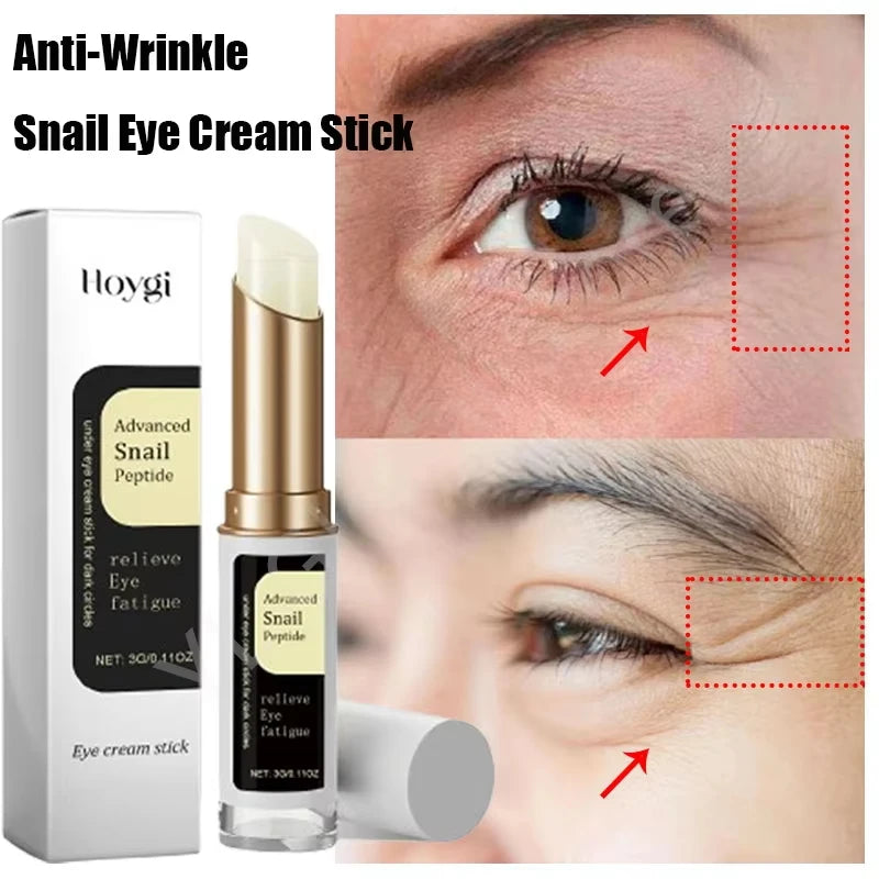 NEW 5PCS Set Snail Eye Cream Stick Collagen Fade Fine Lines Wrinkle Lightening Dark Circles Firming Eye Bags Puffiness Moisturizing Eye Cream Women Beauty Salon Supplies