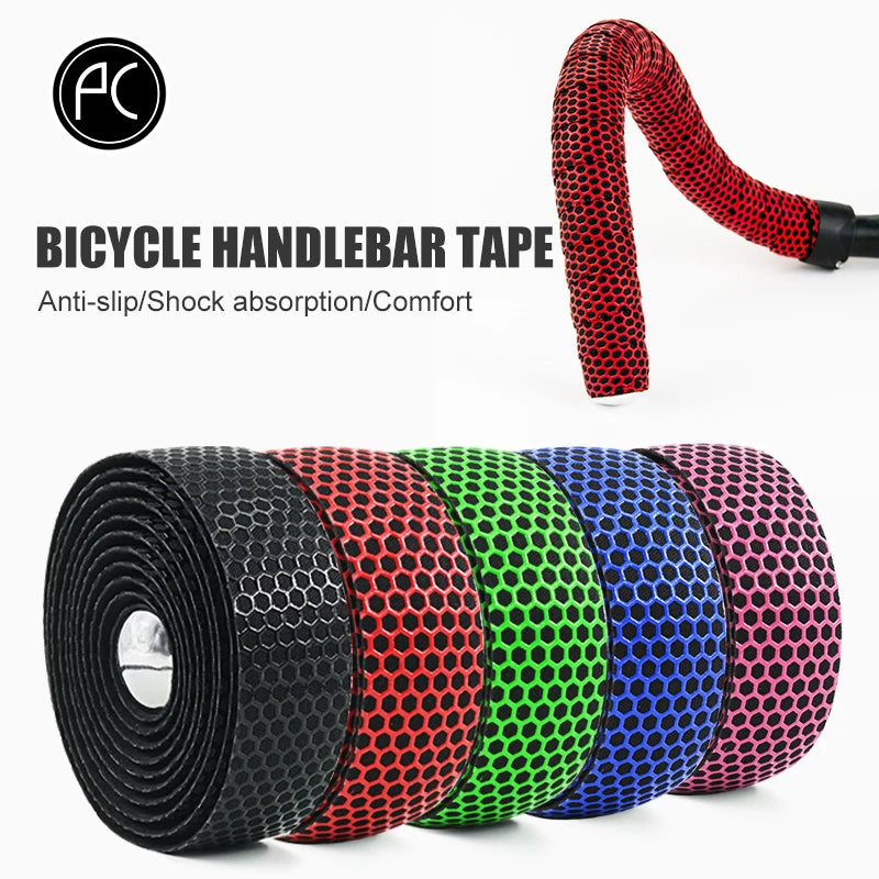 NEW Arrivals Road Cycling Handlebar Tape - Anti-Slip, Sweat-Absorbent, Honeycomb Patterned Cycling Essential Film Bicycle Parts Accessories Sports Supplies