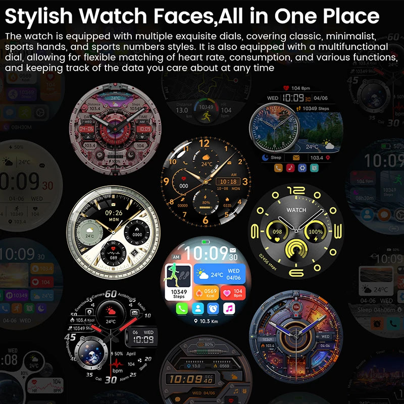 NEW 5 MAX RAM/ROM 128MB For Android and IOS Smart Watch Men AMOLED Screen GPS Motion Trajectory Heart Rate Bluetooth Calls Smart Watch Waterproof Women Men Smart Wrist Watch Health Care Sports Supplies