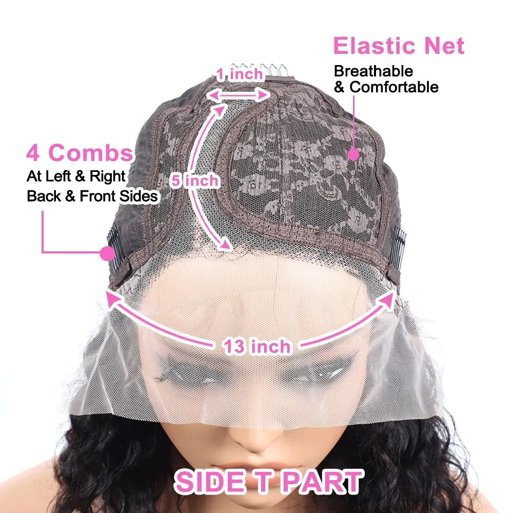 Hot Sale Short BOB Wig T Part Side Part Bob Wigs Lace Frontal Cuticle Aligned Pre Plucked Brazilian Human Hair for Black Women