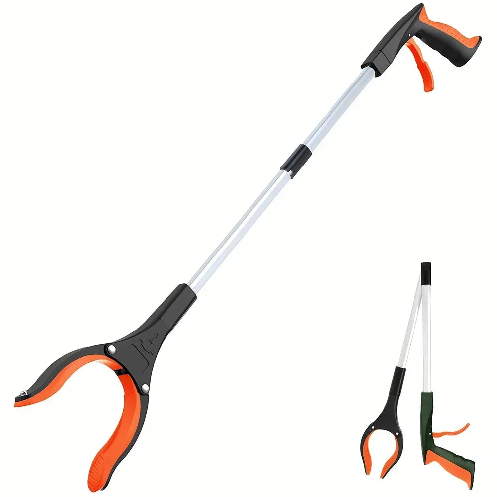 NEW 2PCS Set 3 Colors 34 Inch Extra Long Grabber Reacher with 360°Rotating Jaw & Magnet Foldable Pickup Mobility Aid Reaching Assist Tool Home Cleaning Supplies