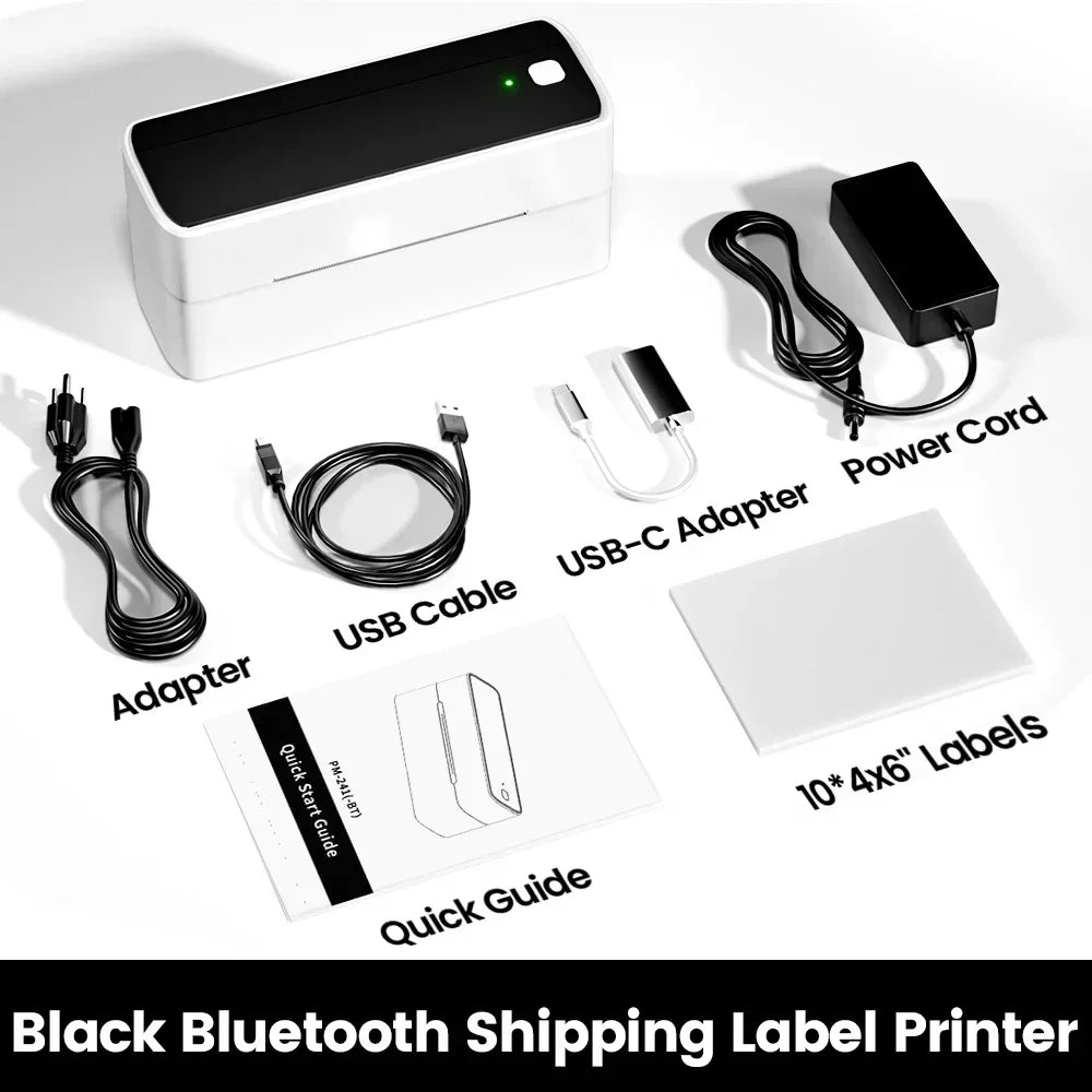 BRAND NEW Original PHOMEMO Wireless Printer 241 Bluetooth Thermal Label Printer Small Shipping Label Printer 4X6 Compatible with iPhone Android Mac Windows Home Office Business