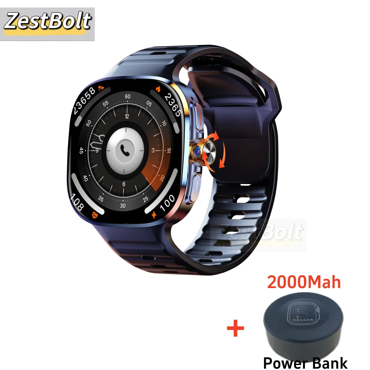 NEW Arrivals M99 5G 512GB Cellular Version Smartwatch 2.4inch Larger Screen Android 10 Smart Watch With Rotary Camera Sim Card Slot WIFI GPS Tracker Sports Electronic Supplies