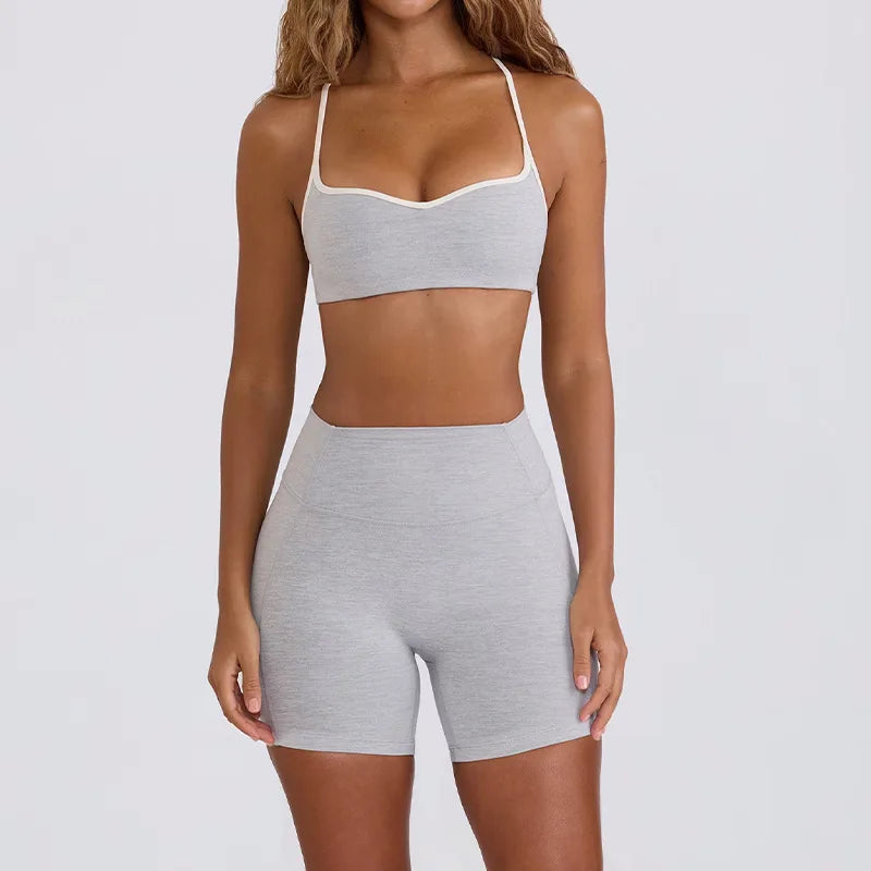 NEW Arrivals 2 PCS Set 5 Colors Tracksuit Women Yoga Set Nude Feeling Workout Set Gym Clothes Push Up Fitness Running Sportwear Sport Girls Bra Leggings Suit