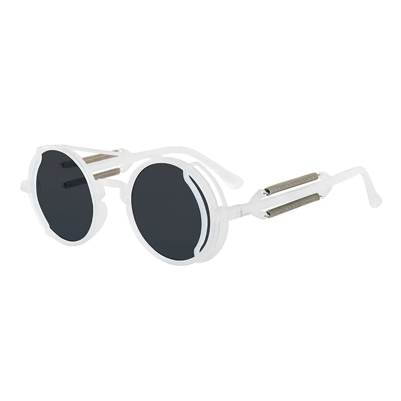 NEW Arrivals 10 Colors Steampunk Sunglasses UV400 Round Frame Design Colored Lenses Glasses Eyewear Gothic Men Women Retro Classic Sunglasses Steampunk Eyewear
