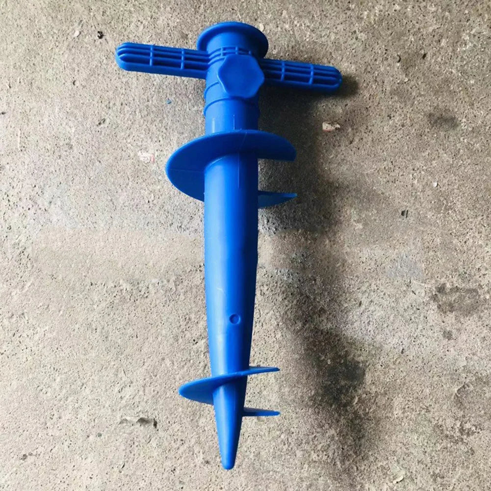 NEW Arrivals 1PC Random Color Umbrella Base Adjustable Plastic Sun Beach Patio Sand Ground Fixing Tools Anchor Stand Spike Auger Keep Holder Outdoor Camping Beach Garden Accessories