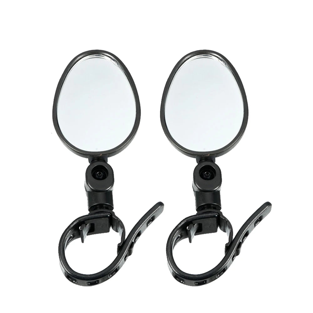 NEW Arrivals 2PCS Elliptical Bicycle Rearview Mirror 360 Degree Adjustable Rotatable Universal Cycling Handlebar Rear View Mirrors for MTB Road Bike