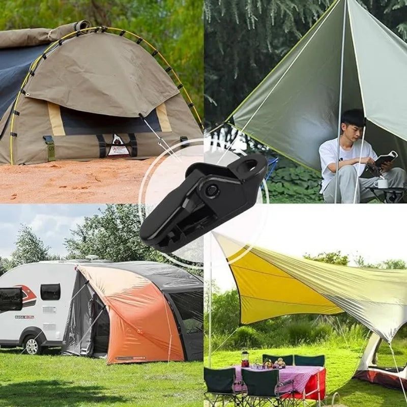 NEW 36PCS Set Awning Rope Clamp Tarpaulin Clip Tent Canopy Clip Buckle Reusable Tent Crocodile Clip Awning Outdoor Camping Accessories