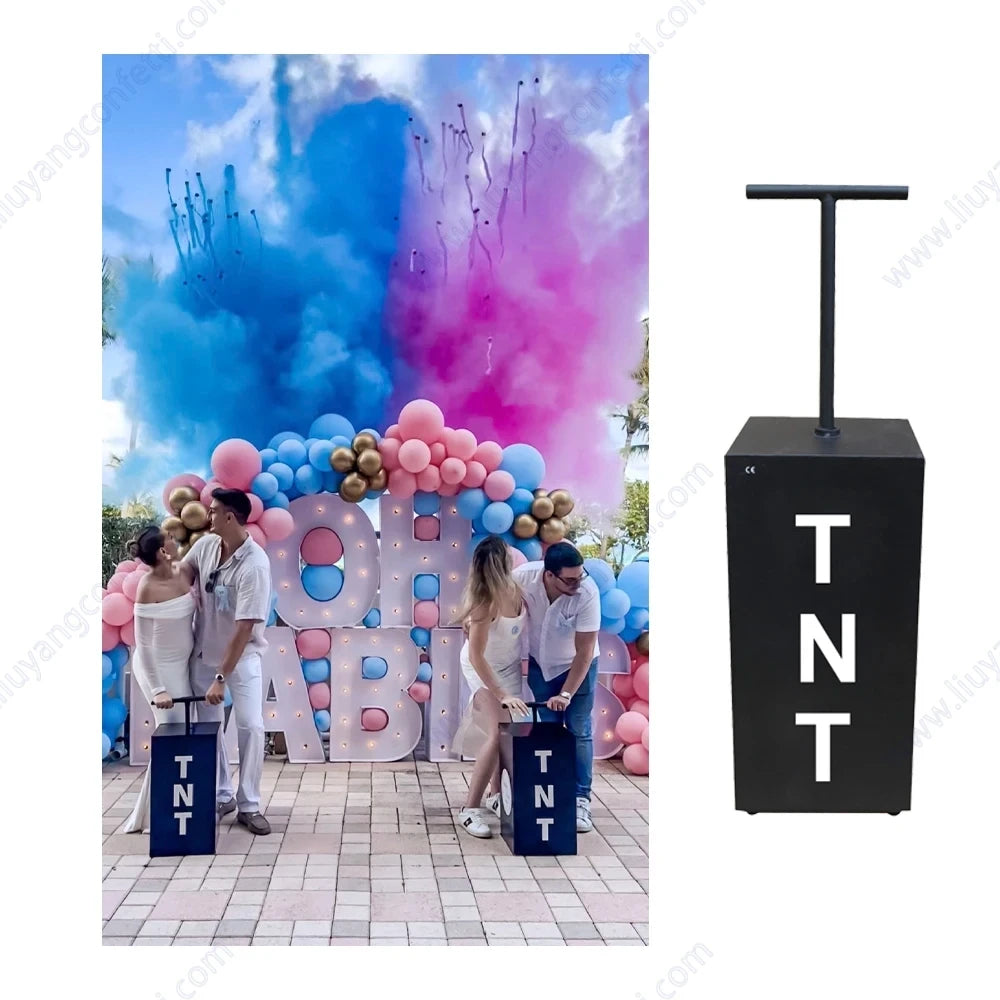 NEW Arrivals TNT Smoke Machine Sprays, Confetti Cannon Wedding Party New Year Eve Decoration Accessories Supplies