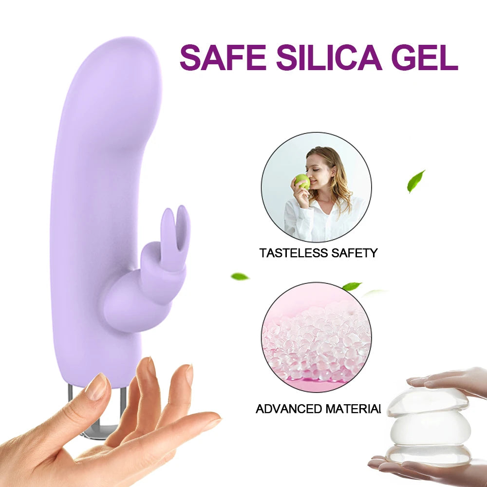 Mini Rabbit Bullet G Spot Vibrator Sex Toys AV Stick Adult Female Masturbator Clitoris Stimulator Nipple Licking Massager Dildo