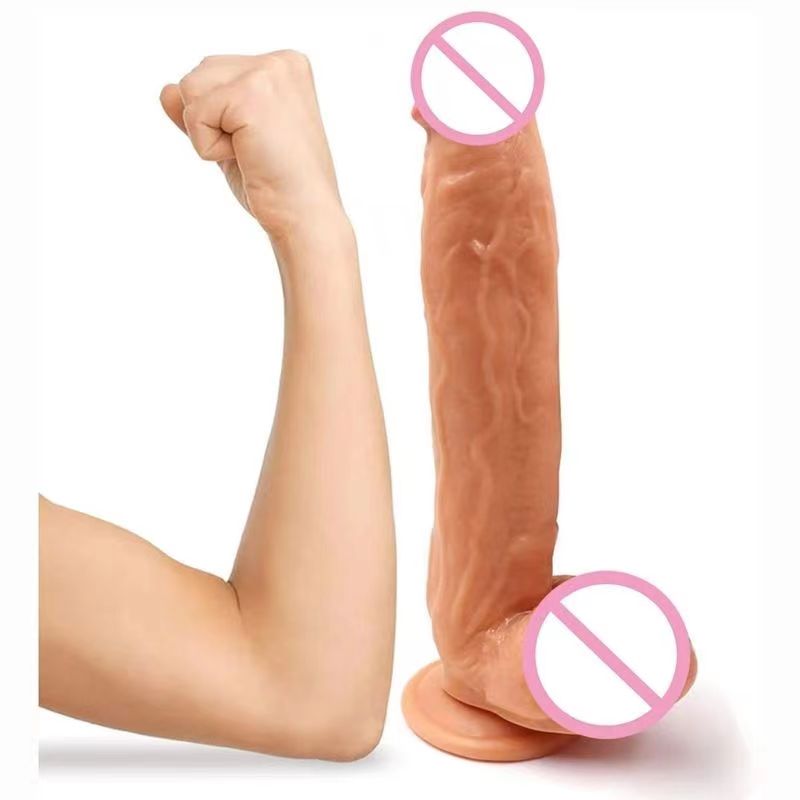 Adult 11 Inch Huge Realistic Dildo Silicone Penis Dong with Suction Cup Skin Feeling for Women Masturbation Anal Sex Toys for Adults