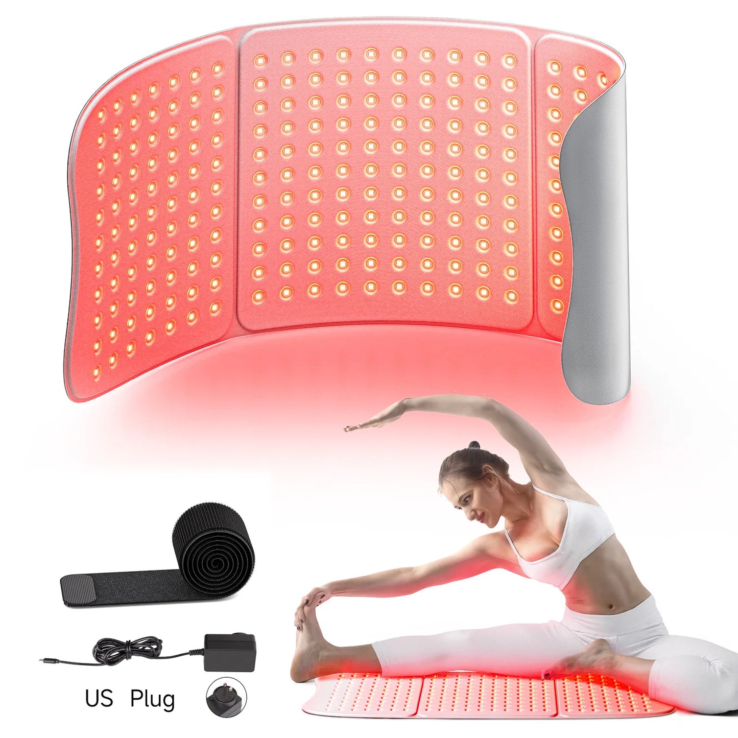 NEW Upgraded 792 LED Chips L7 Large Red Light Therapy Mat 792pcs LEDs 660 & 850nm Infrared Light Therapy Pad For Full Body Pain Relief Treatment Skin Care Supplies