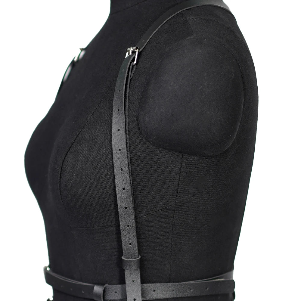 Fashion Harness belt Harness Corset Leather Lingerie Bondage Lingerie Body Harness Fetish Clothing Gothic Suspenders for Women