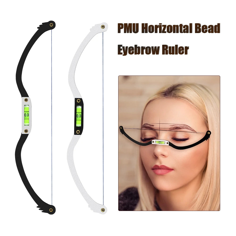 Semi-Permanent Eyebrow Positioning Metal String Mark Ruler Microblading Horizontal Tattoo Bead Mapping Ruler Measuring Brow