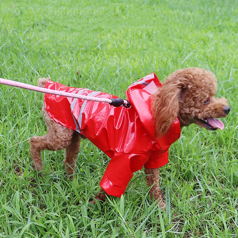 Dog Rain outerwear Reflective Waterproof Snowproof Pet Clothing for Small Puppy Cats, Chihuahua Bulldog Pets Cape Poncho Costume