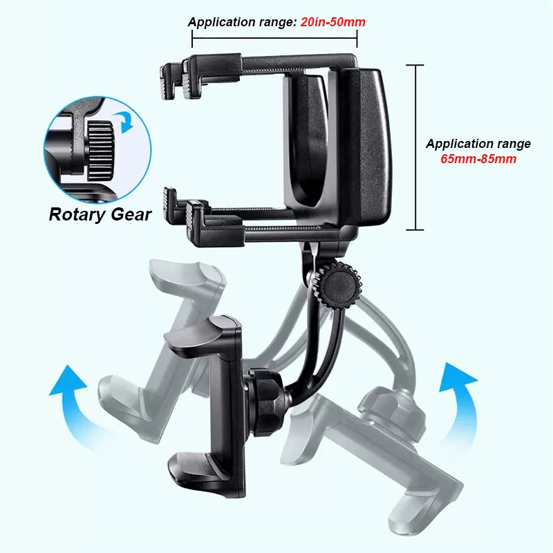 NEW Rearview Mirror Phone Holder for Car Free Rotation Adjustment Phone Mount Stable Gripper Smartphone Navigation Bracket