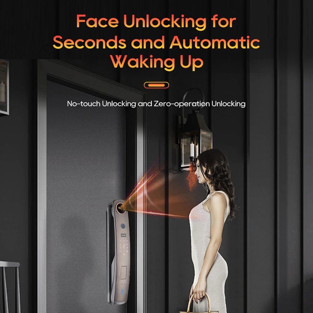 Low-Price Sales are Limited NEW Arrivals 3D Face Recognition Bluetooth Wi-Fi APP Control Intelligence Door Lock Biometric Fingerprint Smart Keyless Access Password IC Card Smart Life Home Security Supplies