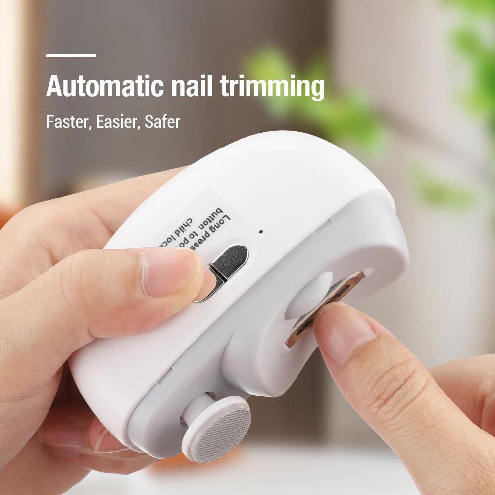 NEW Arrivals Electric Nail Clipper for Elderly Automatic Adult Baby Nail Trimmer Fingernail Grinding Nail Cutter Manicure with Light Sharpen