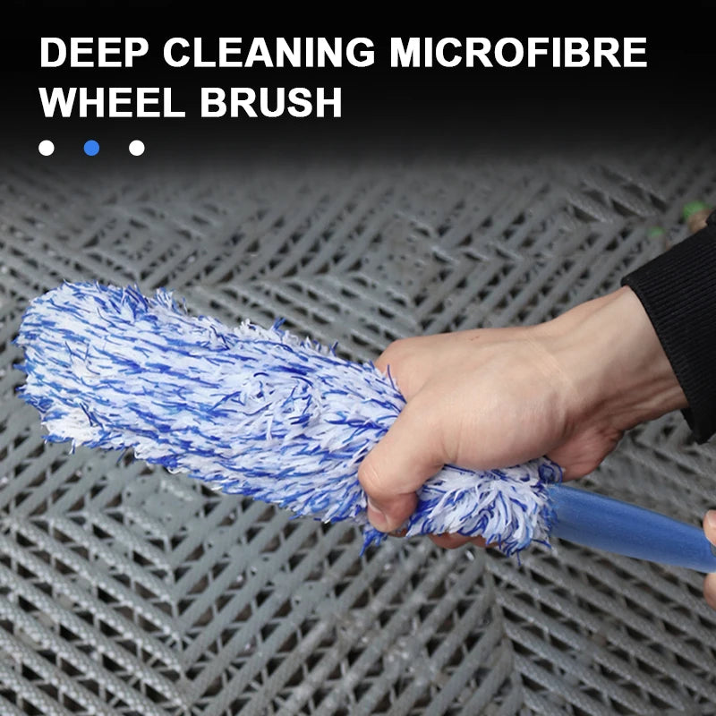NEW Car Wheel Tire Rim Cleaning Brush Portable Plush Car Wheel Hub Brush Washing Tool Car Detailing Care Dust Removal Brush Vehicle Tools Car Cleaning Supplies